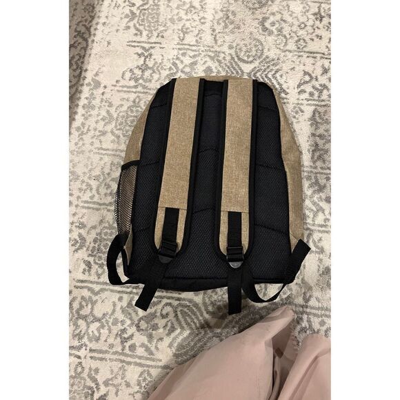 Beige  School Work Neutral Backpack Bag Laptop Travel - Picture 2 of 4